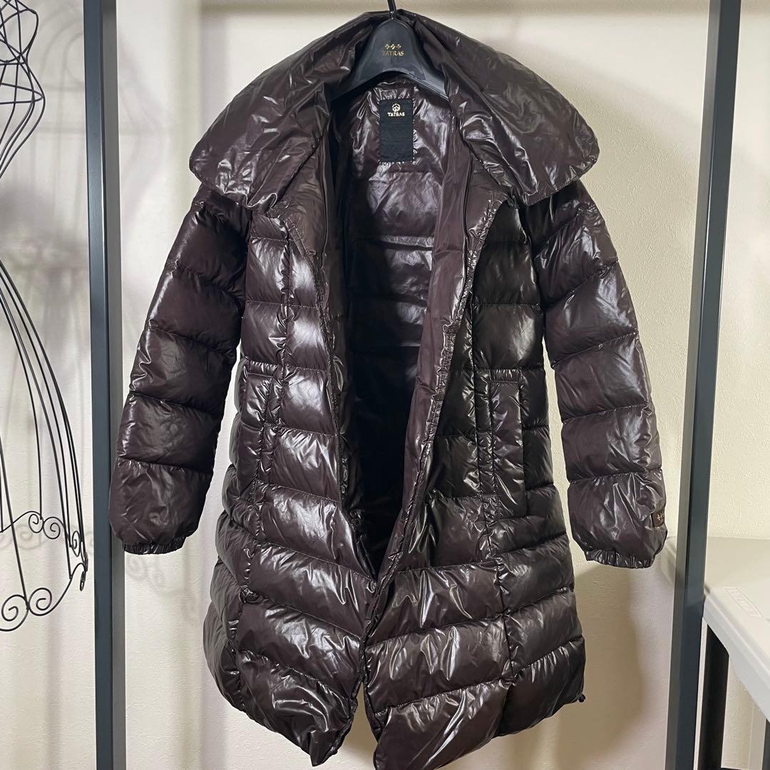 Y*o様 TATRAS フード付きダウンジャケット ダークブラウン　34サイズ