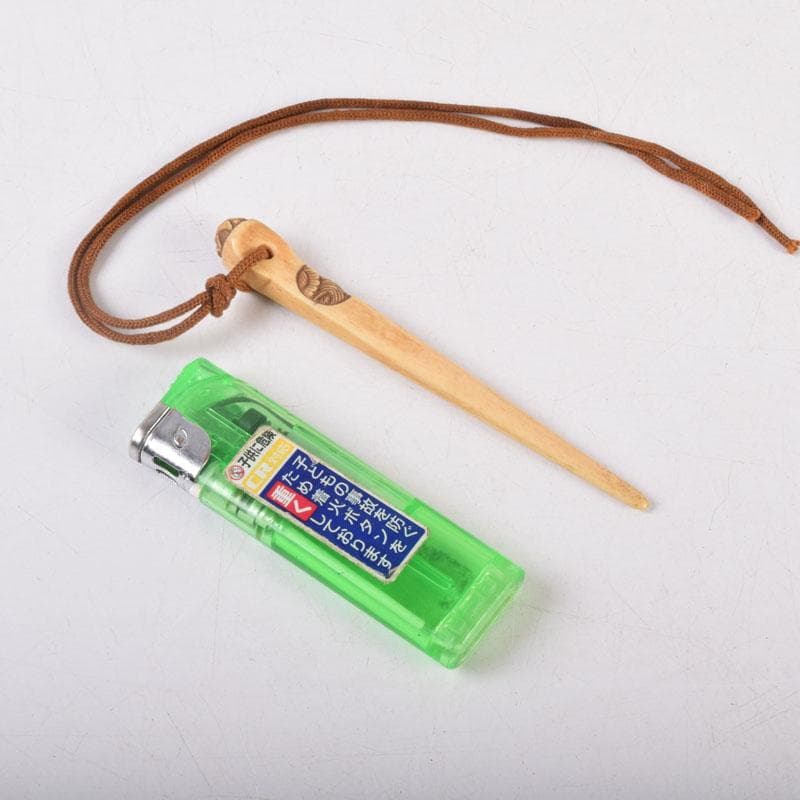 アリーヒローズ　時代提げ物　獣骨製　花刻　根付　簪　C　8548