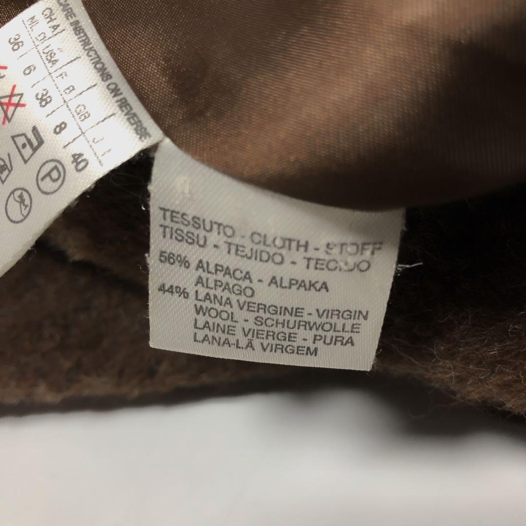 Max Mara マックスマーラ アルパカ ヴァージンウール ロングコート 茶