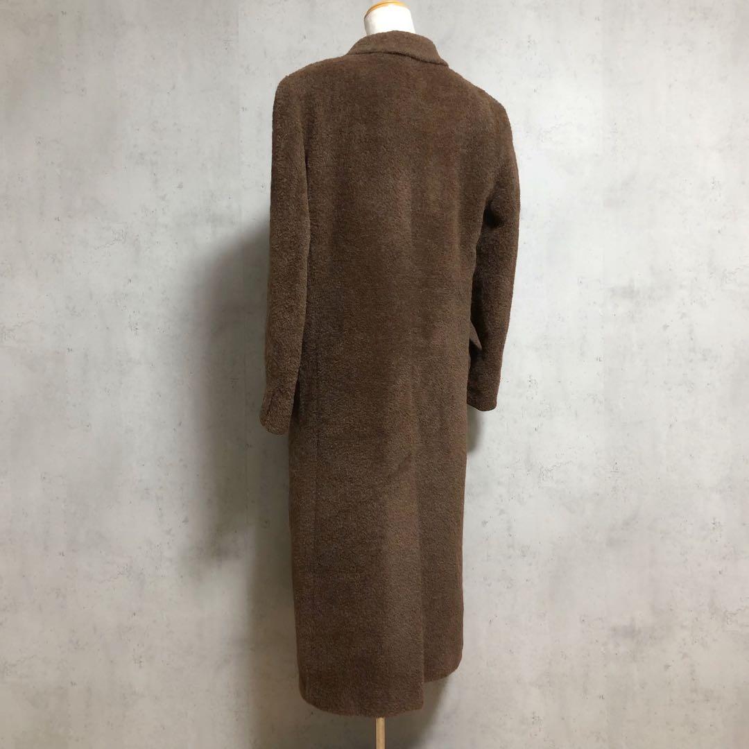 Max Mara マックスマーラ アルパカ ヴァージンウール ロングコート 茶