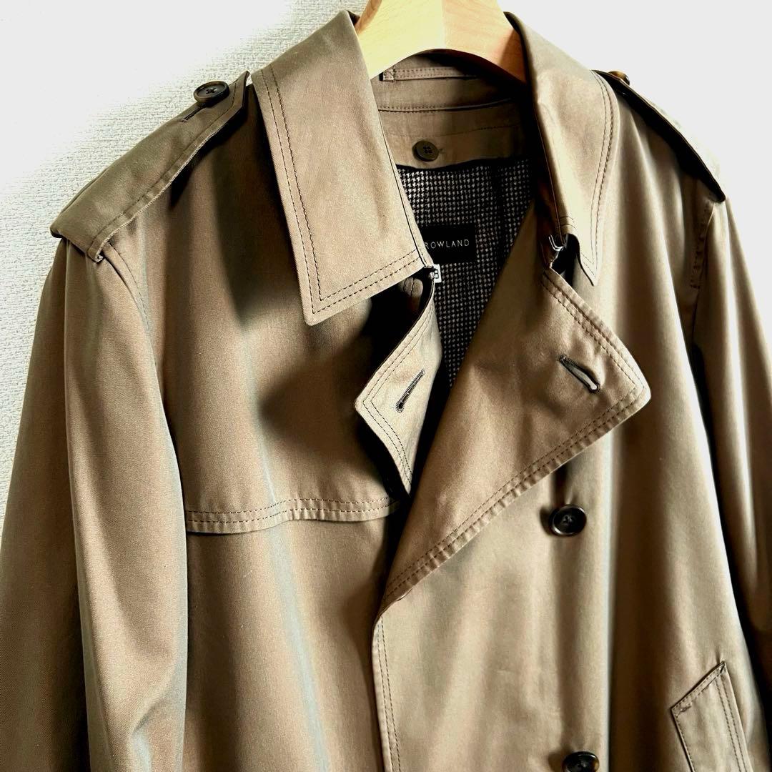 TOMORROWLAND シルク混 トレンチコート 48 光沢感 シルク30%