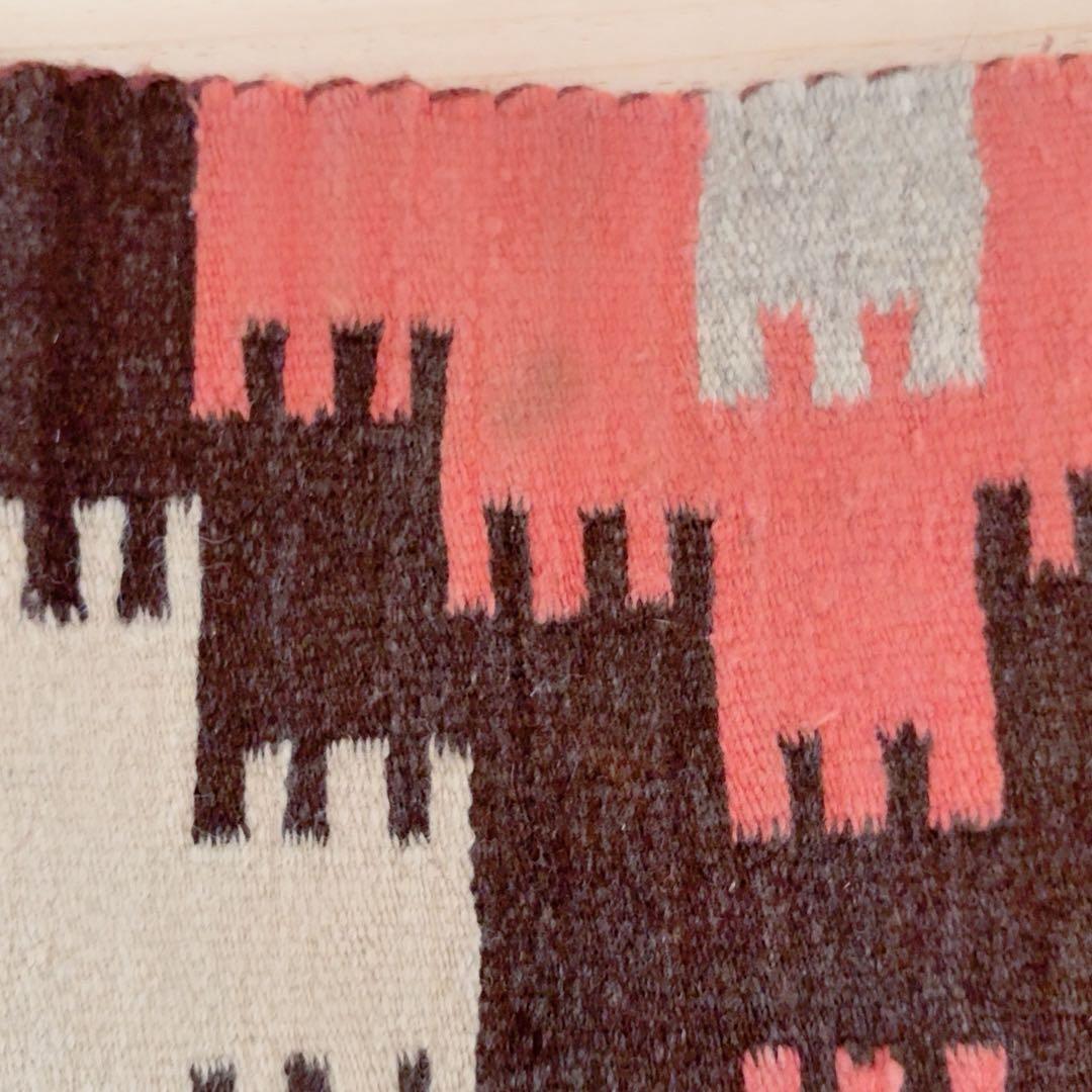 1990年代 ナバホ族 BRENDA YAZZIE 手織りラグ 証明タグ付