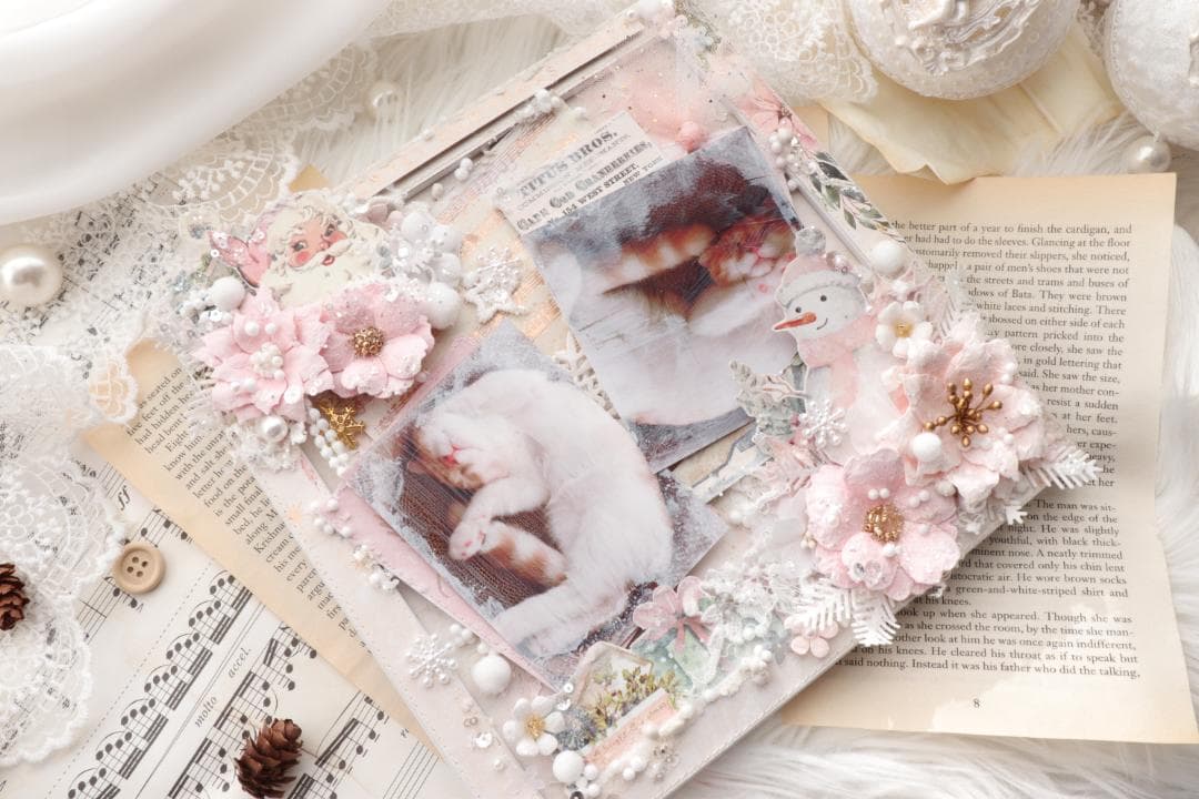 Pink Christmas フォトフレーム☃　完成品