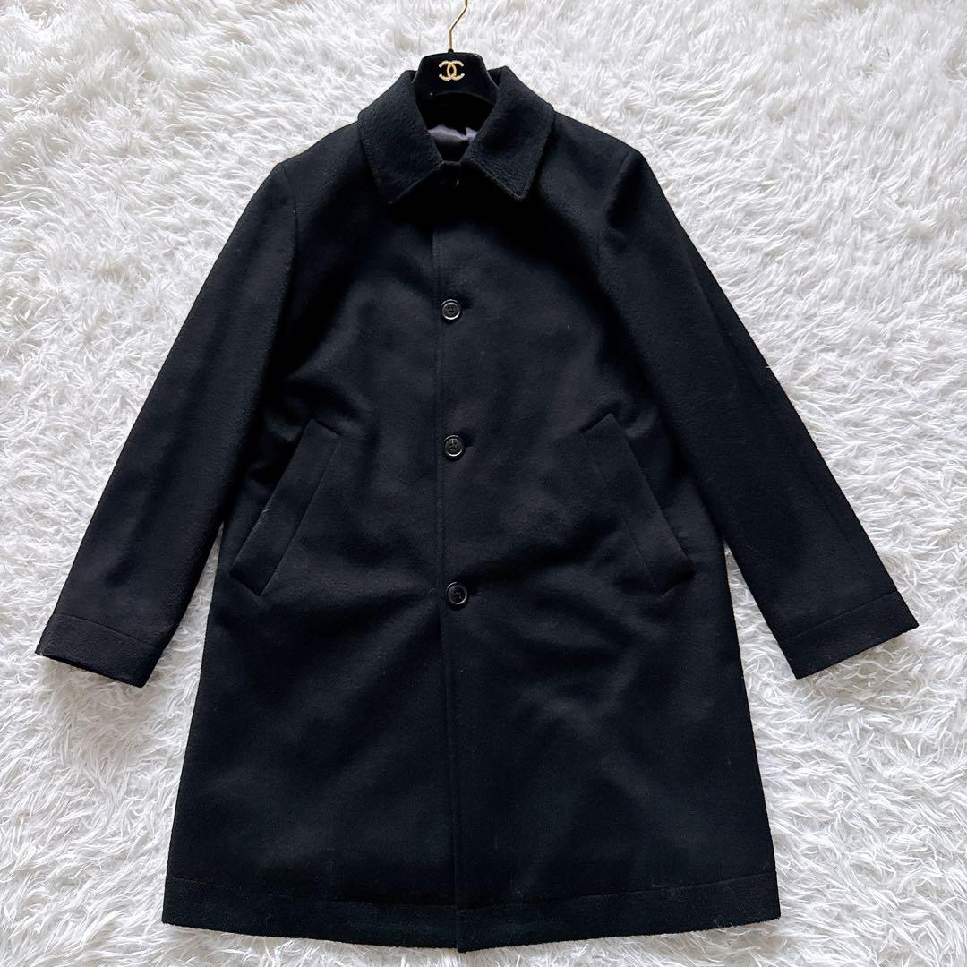 【Paul Smith】カシミヤ100% ステンカラーコート 黒 M 現行タグ