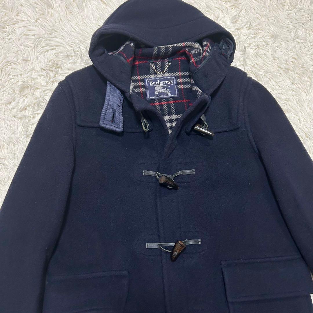 BURBERRY バーバリー　ダッフルコート　ノバチェック　ネイビーフリーサイズ