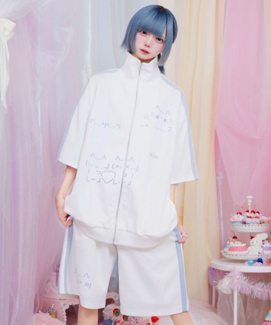 【話題】Hauls/ハウルズ 顔文字ジャージパンツせっとあっぷ