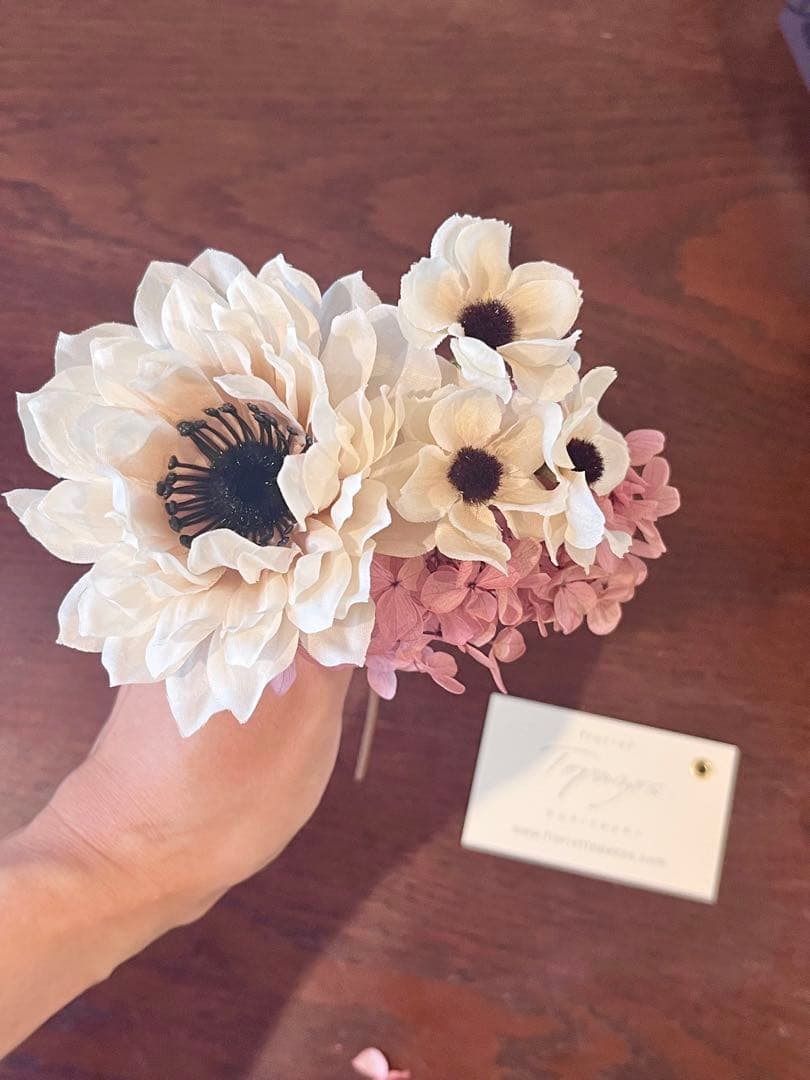 まいやん【アネモネスワッグL（ブーケ）＆ブートニア】