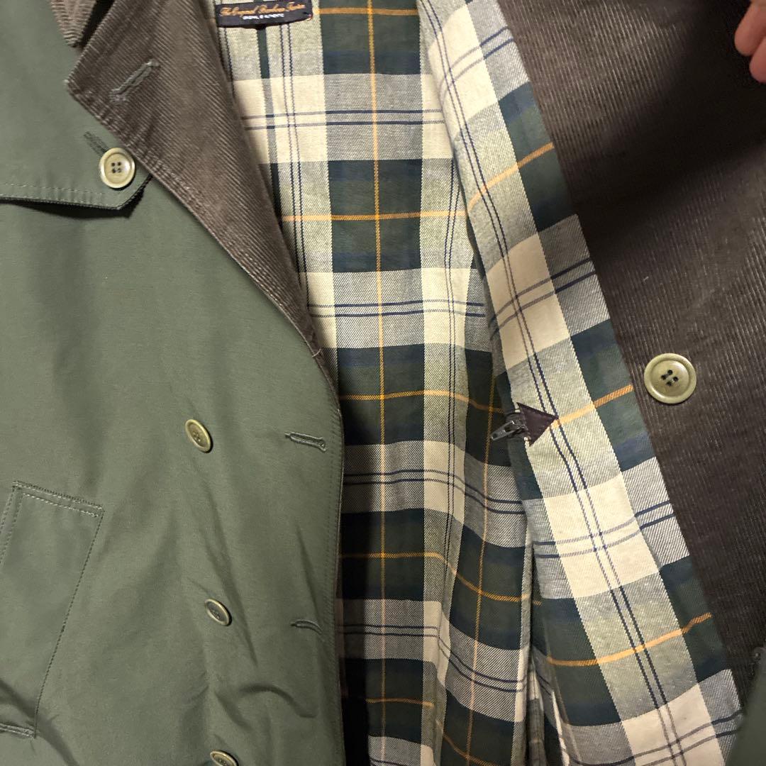 【美品】Barbour バブアー 2LAYER トレンチコート オリーブ 38