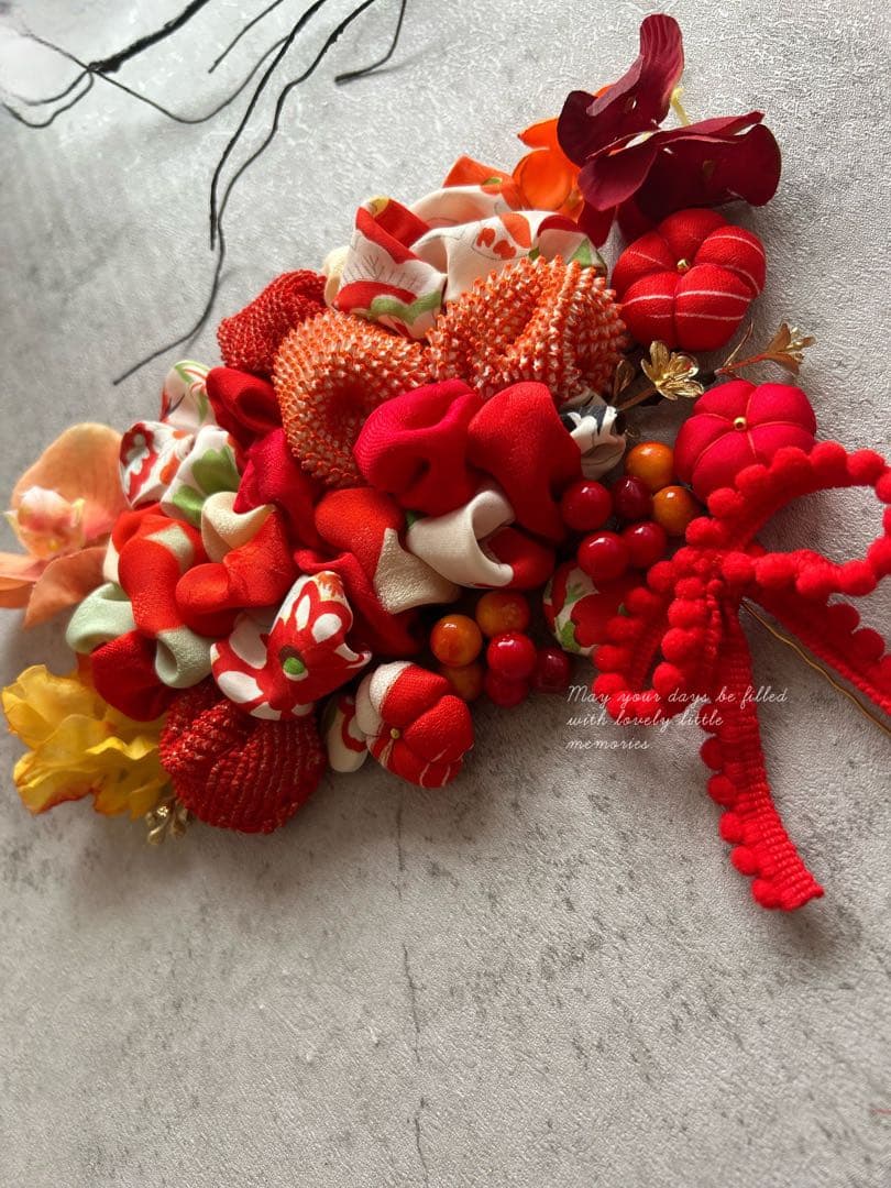 h*r様 七五三　七五三髪飾り　ヘッドドレス　着物髪飾り　リメイク髪飾り　029