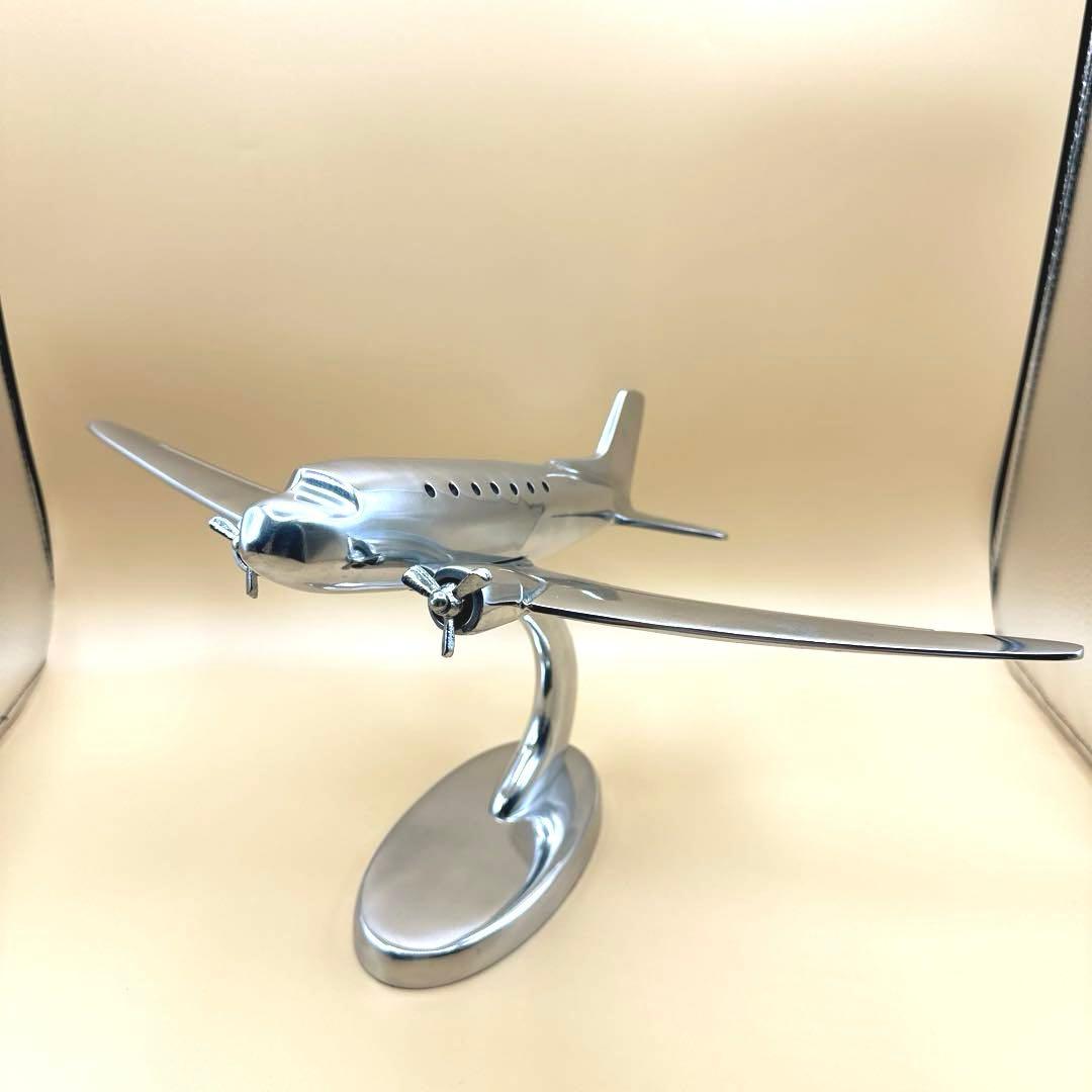 DULTON ダルトン DC-3 plane L 飛行機 アルミ オブジェ 置物