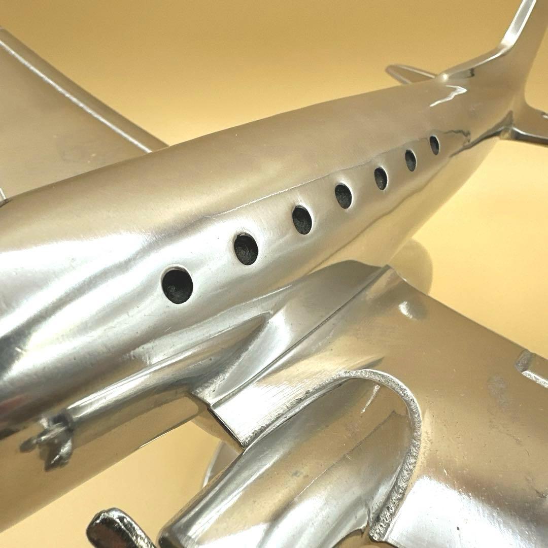 DULTON ダルトン DC-3 plane L 飛行機 アルミ オブジェ 置物