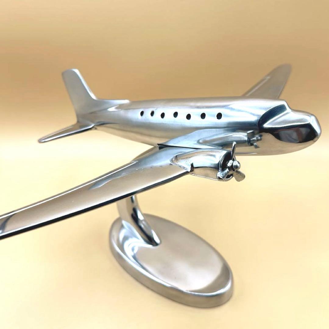 DULTON ダルトン DC-3 plane L 飛行機 アルミ オブジェ 置物