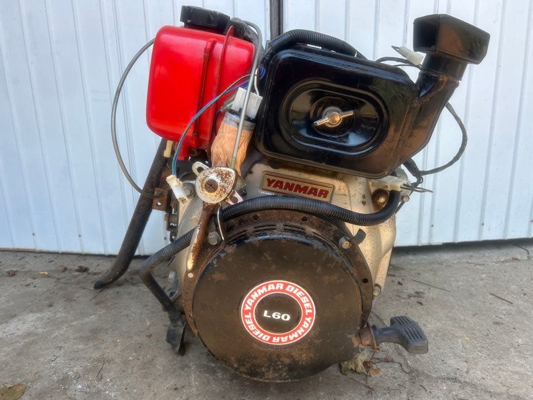 宮崎　ヤンマー　空冷ディーゼルエンジン　セル付き L60 6馬力　ディーゼル