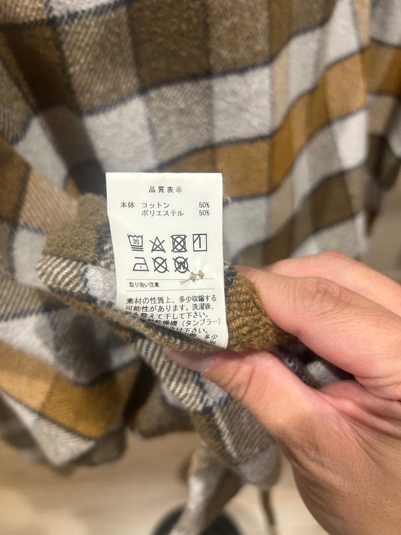 トップス DESCENDANT 20AW VANING CHECK LS SHIRT