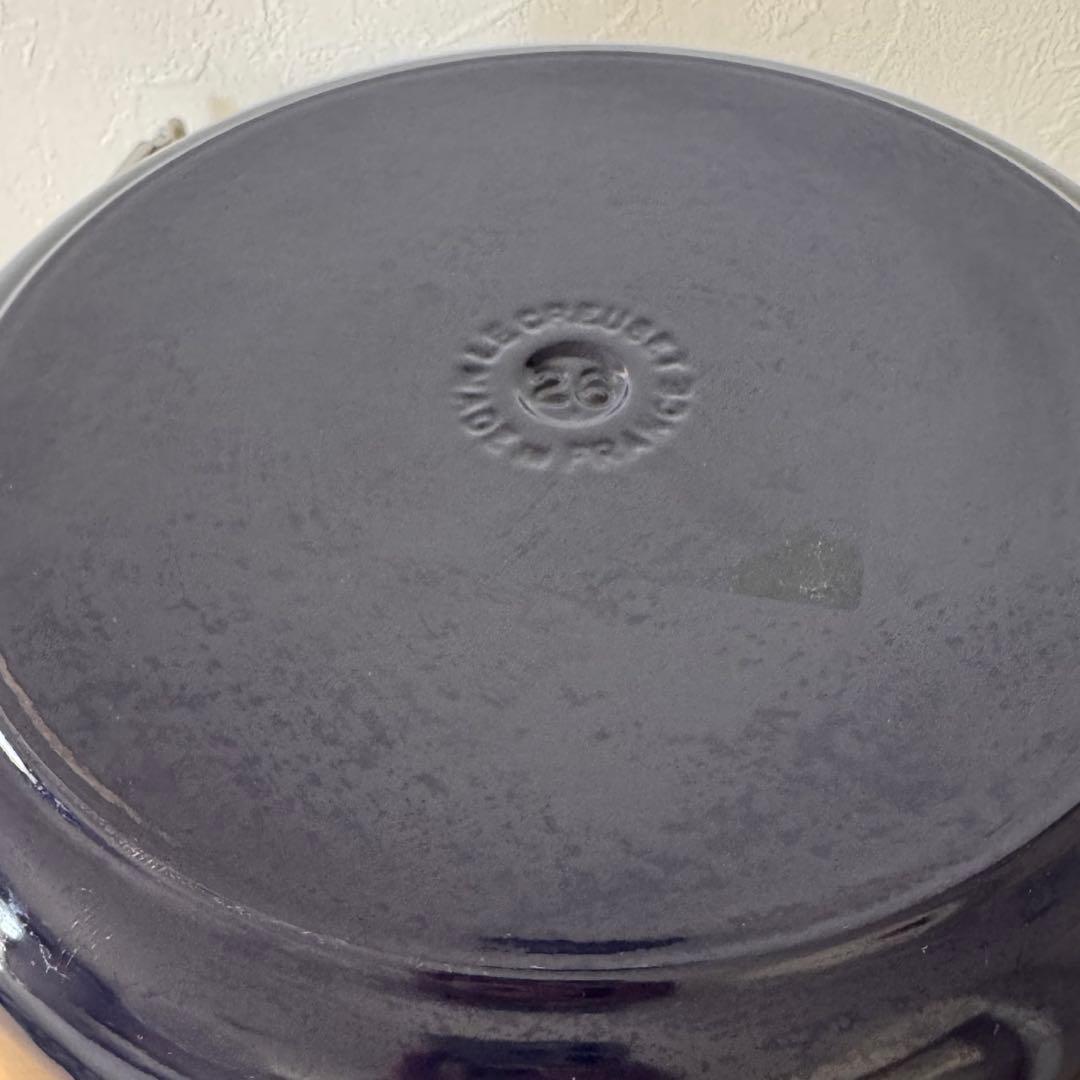 LE CREUSET  ココットロンド インディゴブルー 26cm　ルクルーゼ
