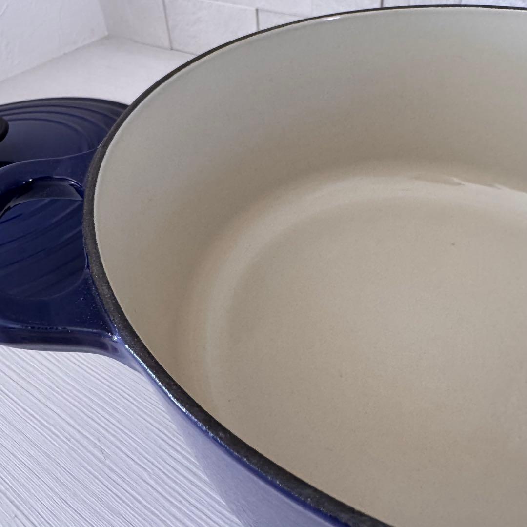 LE CREUSET  ココットロンド インディゴブルー 26cm　ルクルーゼ