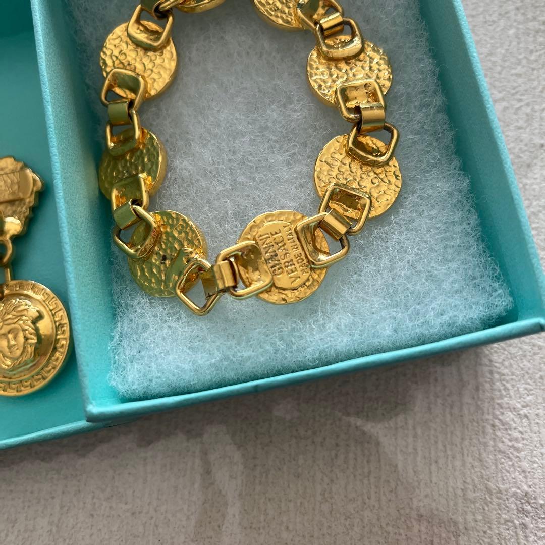 VERSACE ヴェルサーチ メデューサ ブレスレット＆イヤリング セット 金