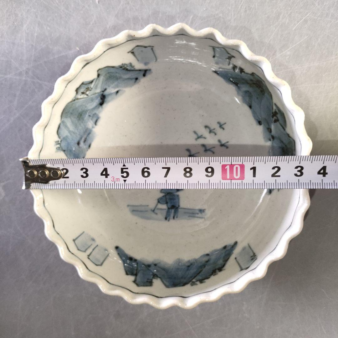 A1258-2/九谷焼/吉煌 造/赤巻山舟文刺身鉢揃 大5客・小5客/懐石道具/