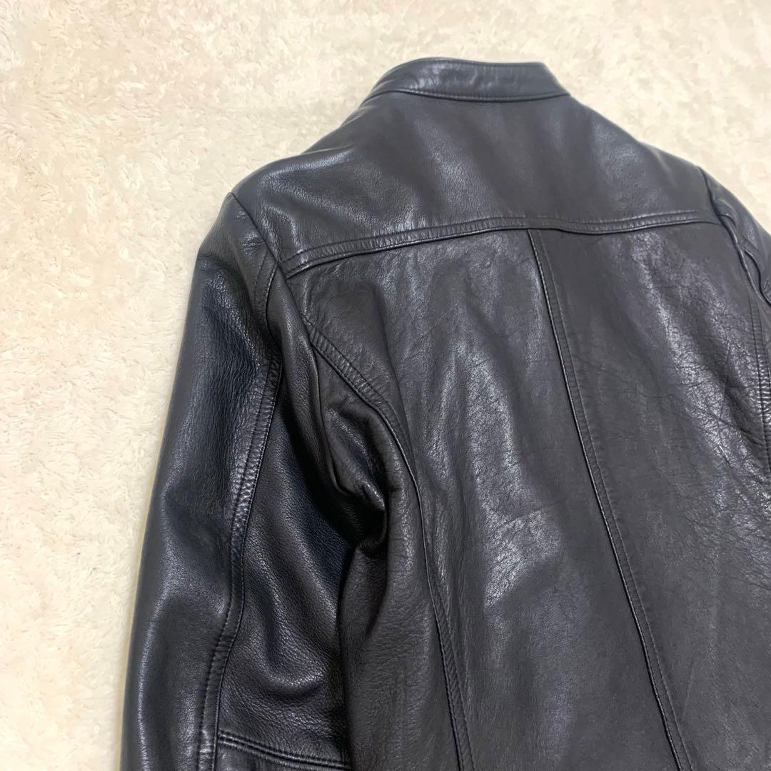 もも様NOBLE ノーブル ライダースジャケット ラムレザー 本革 ゴールド金具