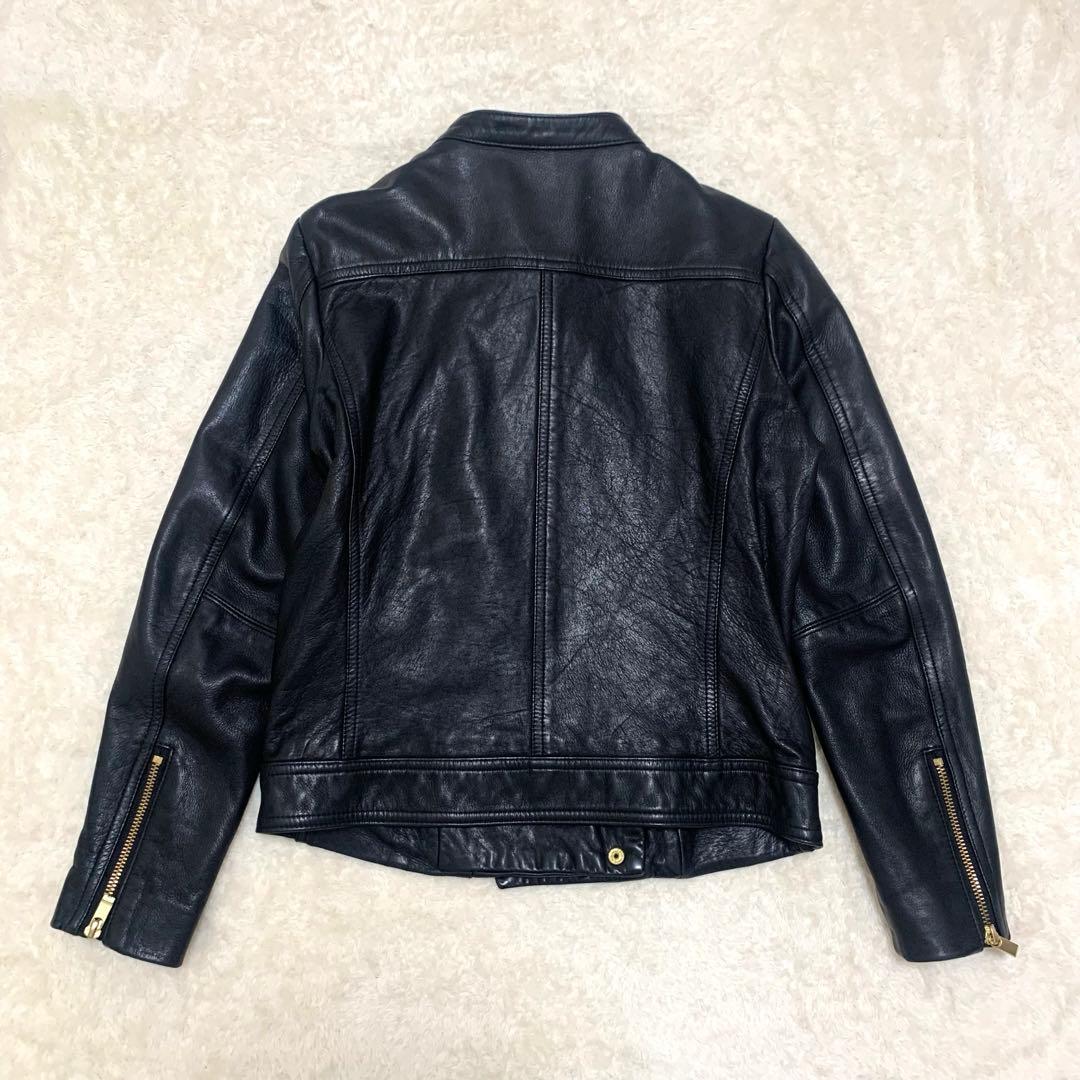 もも様NOBLE ノーブル ライダースジャケット ラムレザー 本革 ゴールド金具