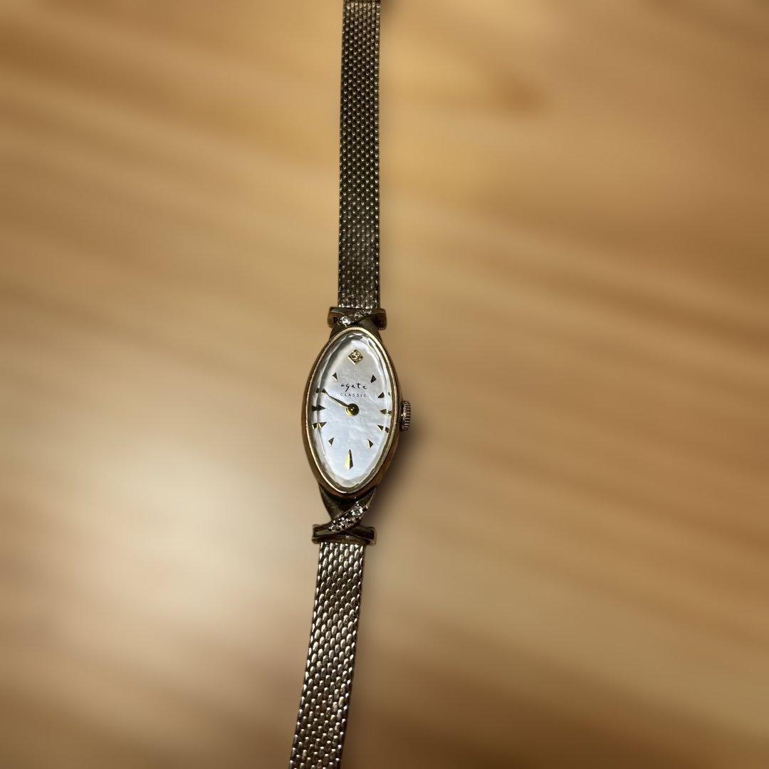 美品　agete classic K10アガット レディース腕時計　箱入り