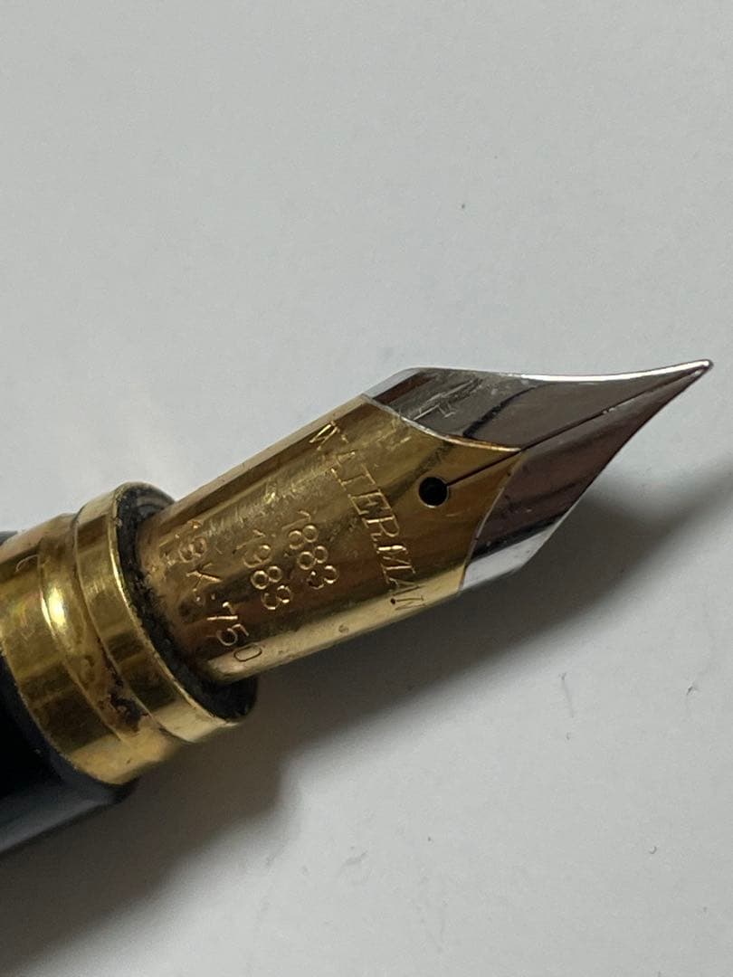 WATERMAN 万年筆　ブラック　18Kペン先　自宅保管品