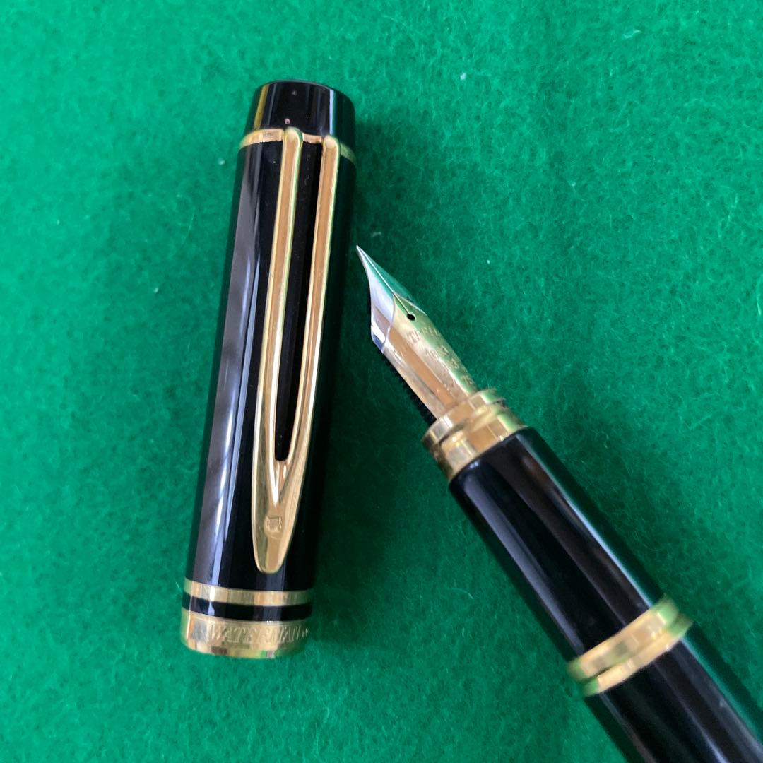 WATERMAN 万年筆　ブラック　18Kペン先　自宅保管品