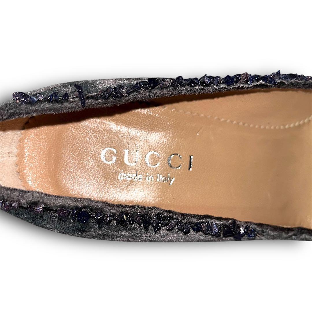 靴 GUCCI by Tom Ford amethyst bijou pumps