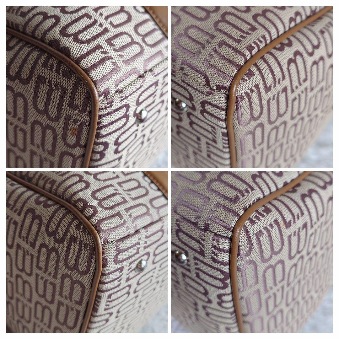 バレンシアガ ボストンバッグ BBロゴ シルバーチャーム ユニセックス ブラウン