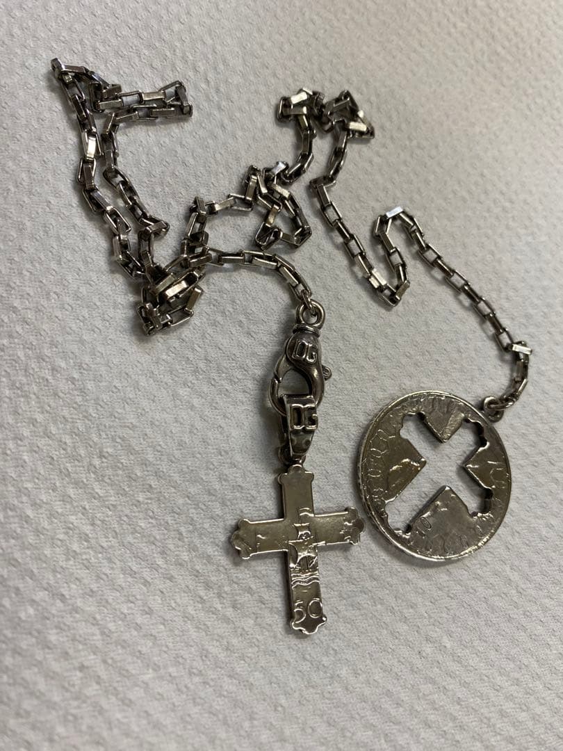 HYDE着用　ヴィンテージ D&G クロス チェーンネックレス