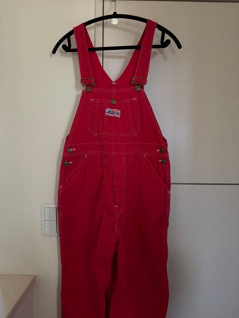 LIBERTY レッド オーバーオール ビンテージ 古着