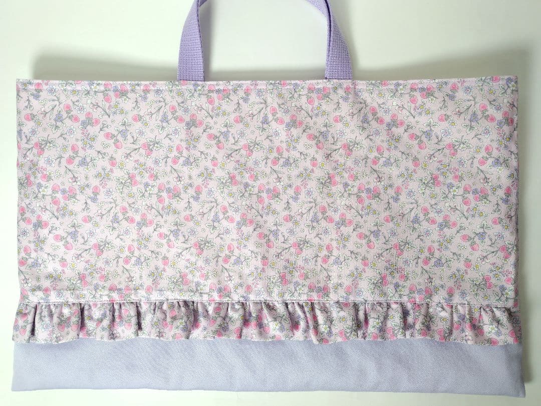 入園入学 レッスンバッグ 上履き入れ 靴袋 防災頭巾入れ いちご花柄