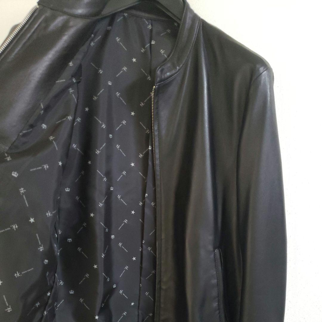 タケオキクチ ラムレザーシングルライダースジャケット