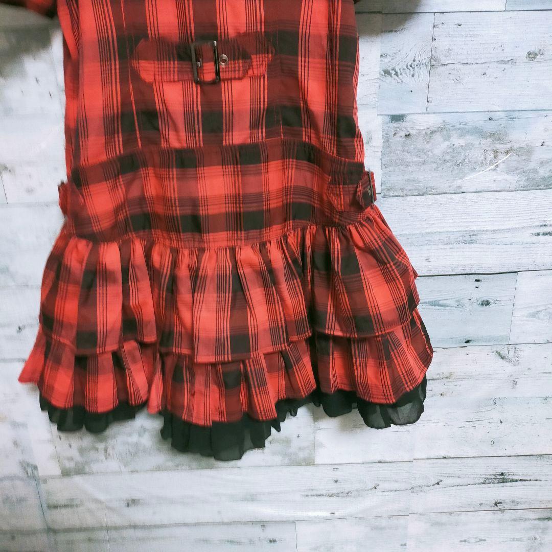 ALGONQUINS アルゴンキン チェック ワンピース ロック フリル