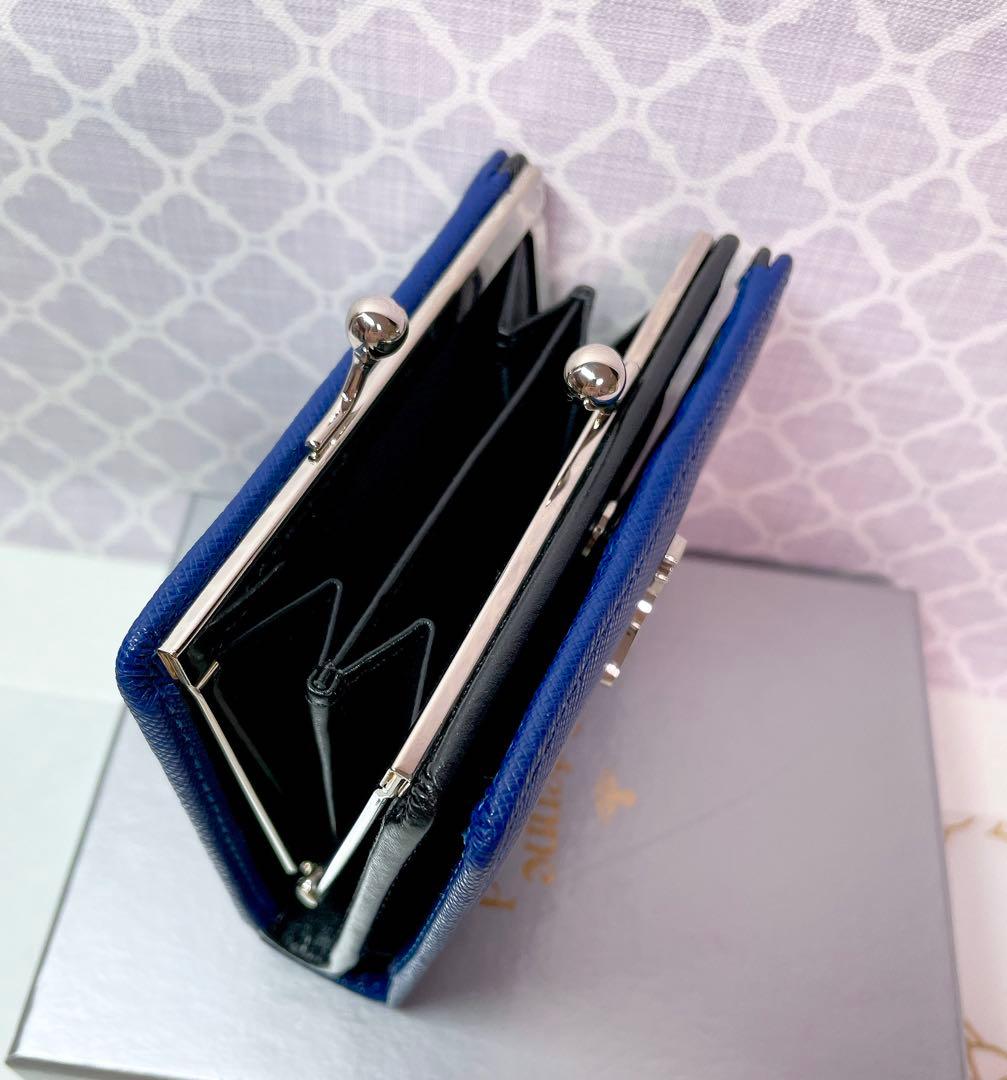 【最新◇ショッパー付】新品 ヴィヴィアン・ウエストウッド　2つ折り財布 ブルー