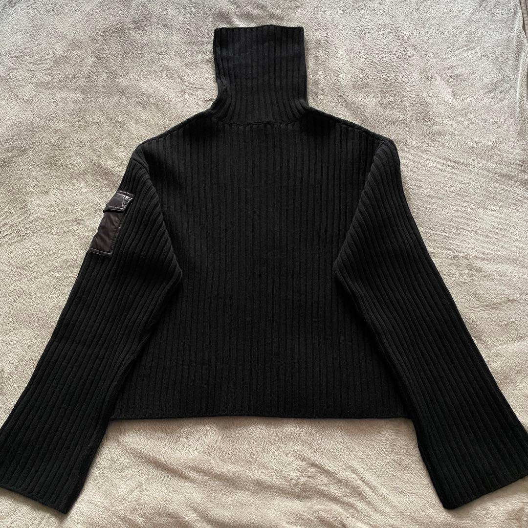 美品✨ MONCLER ニット ポケット ウール タートルネック S ブラック