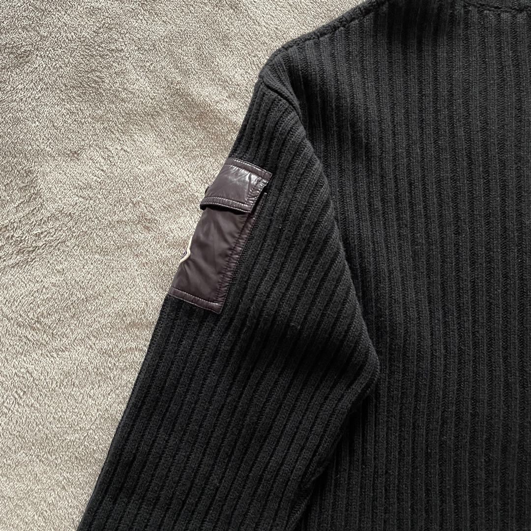 美品✨ MONCLER ニット ポケット ウール タートルネック S ブラック