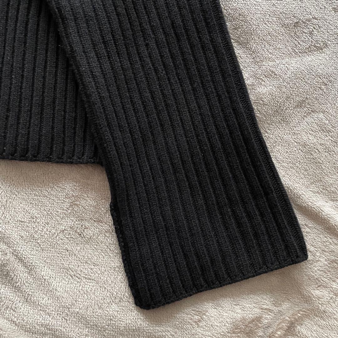 美品✨ MONCLER ニット ポケット ウール タートルネック S ブラック