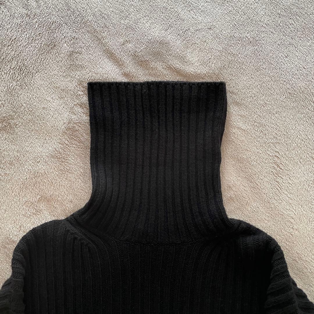 美品✨ MONCLER ニット ポケット ウール タートルネック S ブラック
