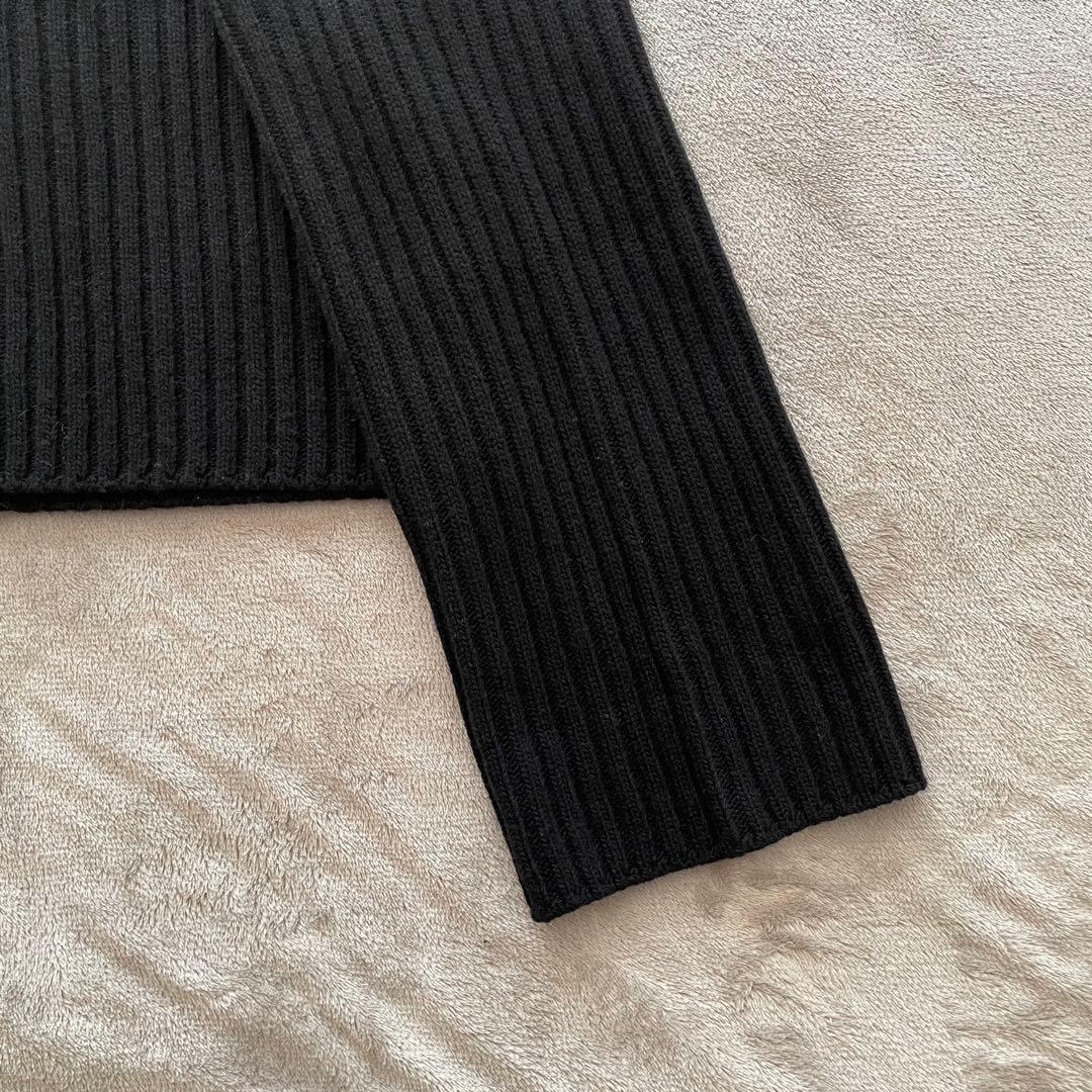 美品✨ MONCLER ニット ポケット ウール タートルネック S ブラック