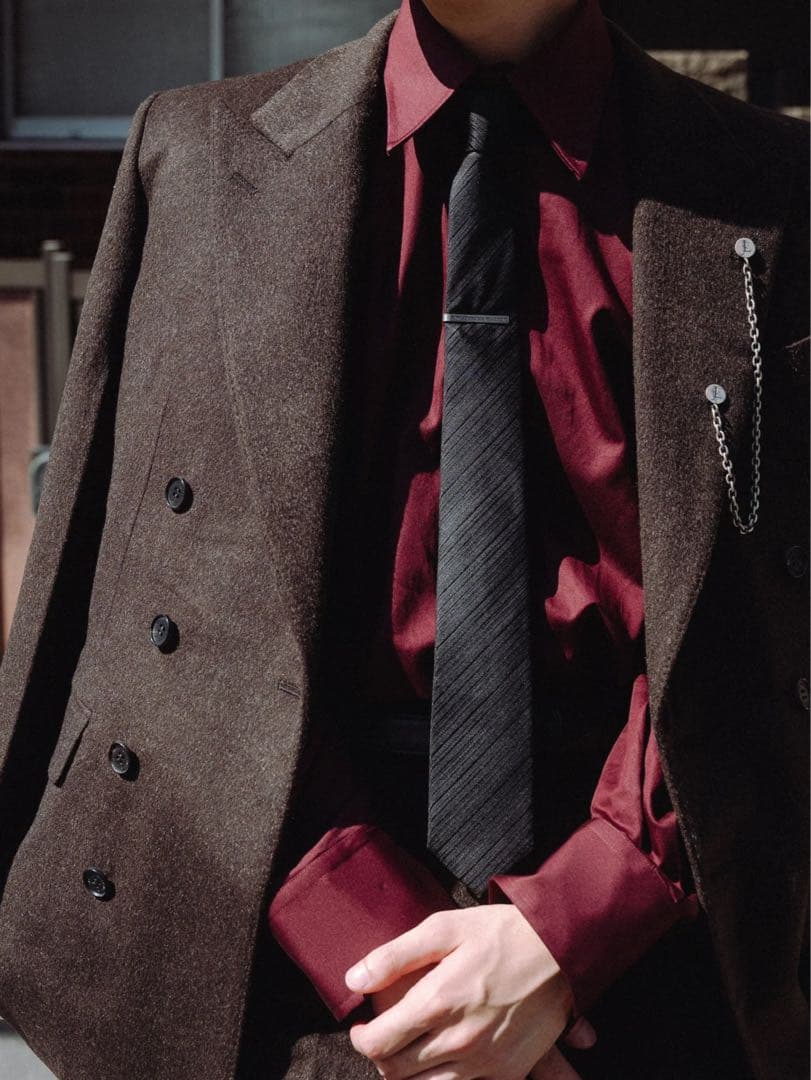 【美品】 SHADOW REGIMENTAL NECK TIE サリバン黒タイ