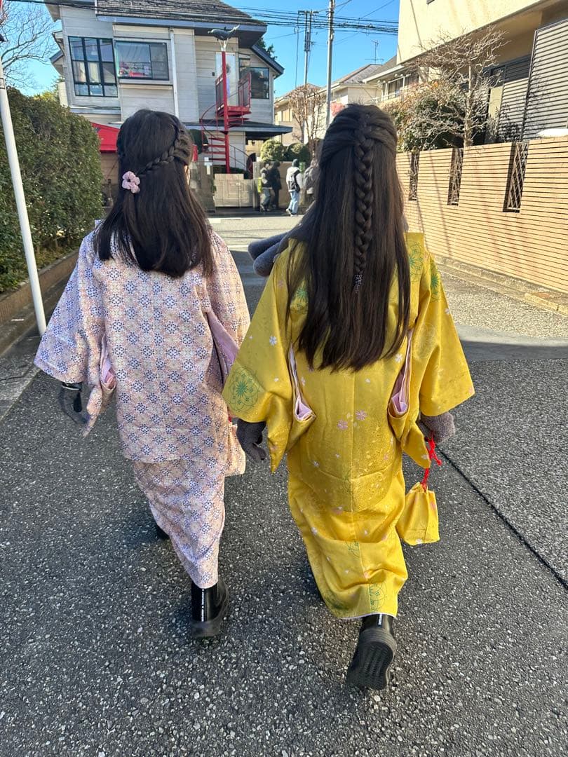 アンサンブル着物7点セット 130 ベージュ