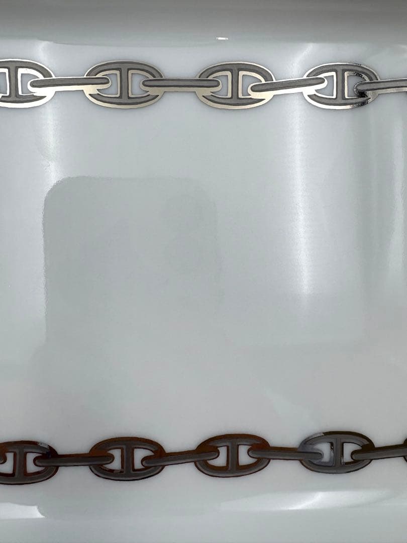 未使用保管品　HERMES エルメス　シェーヌダンクル　スクエアプレート　箱付