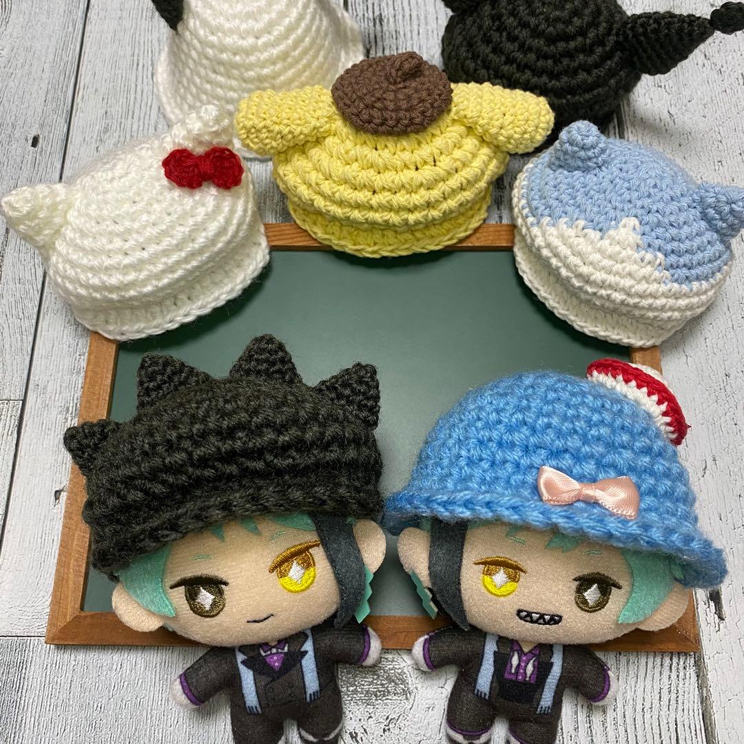 ぬい服　耳付き帽子7点