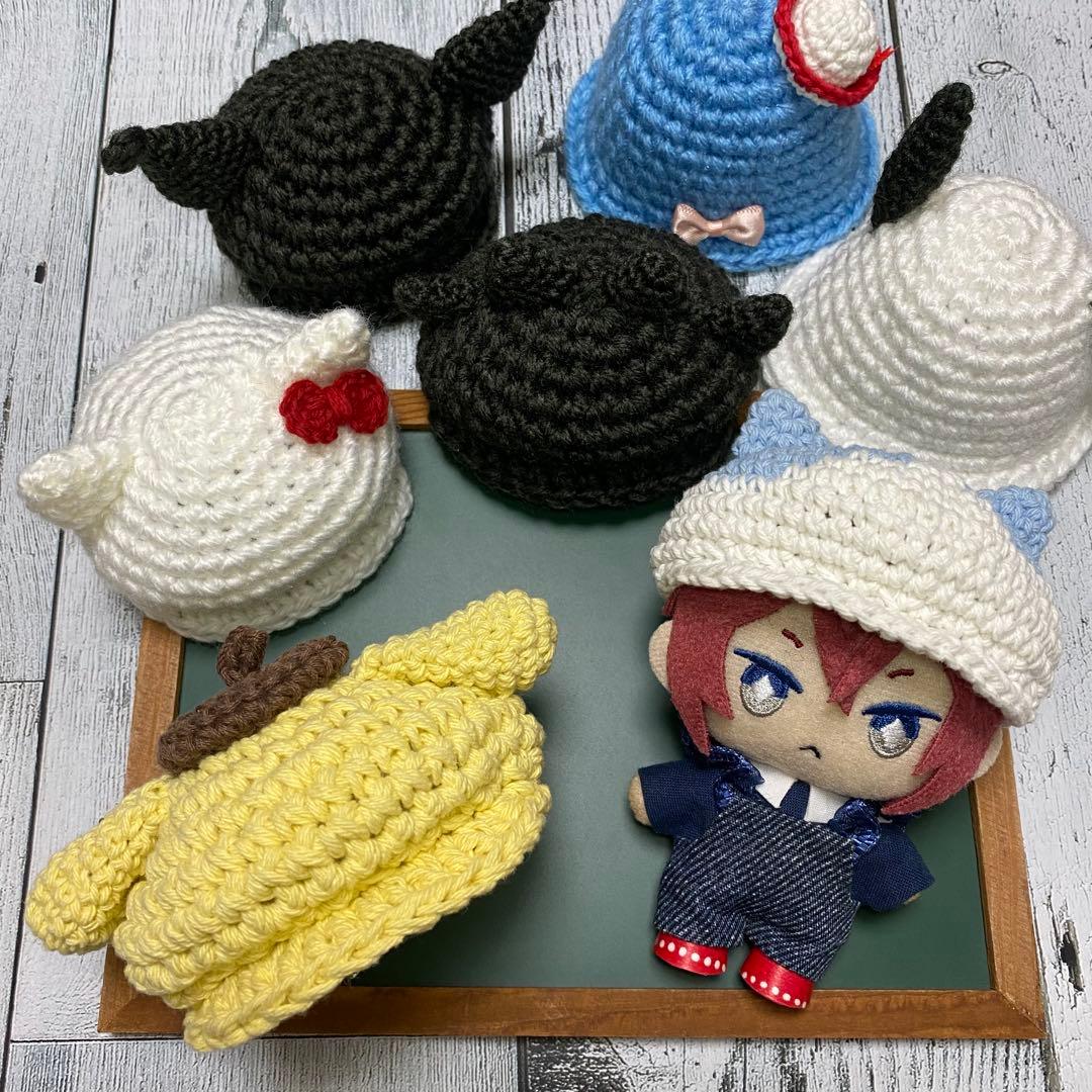 ぬい服　耳付き帽子7点