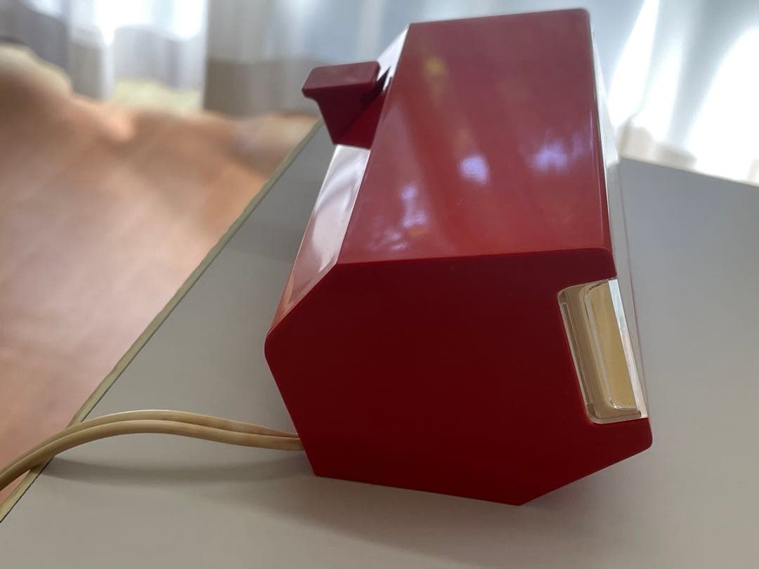 COPAL コパル　パタパタ時計　レッド×ベージュ