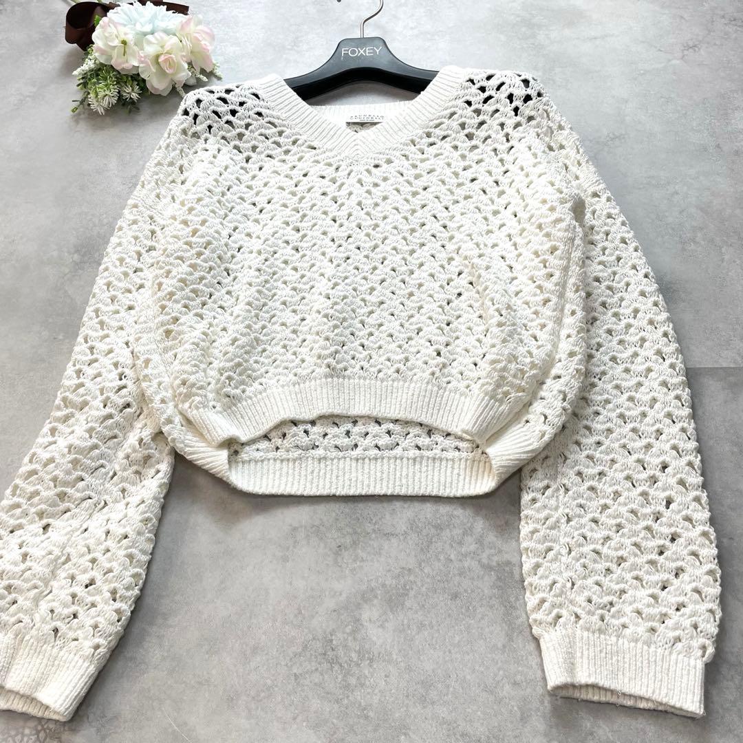高級感✨ブルネロクチネリ ニット セーター スパンコール シルク ホワイト 美品