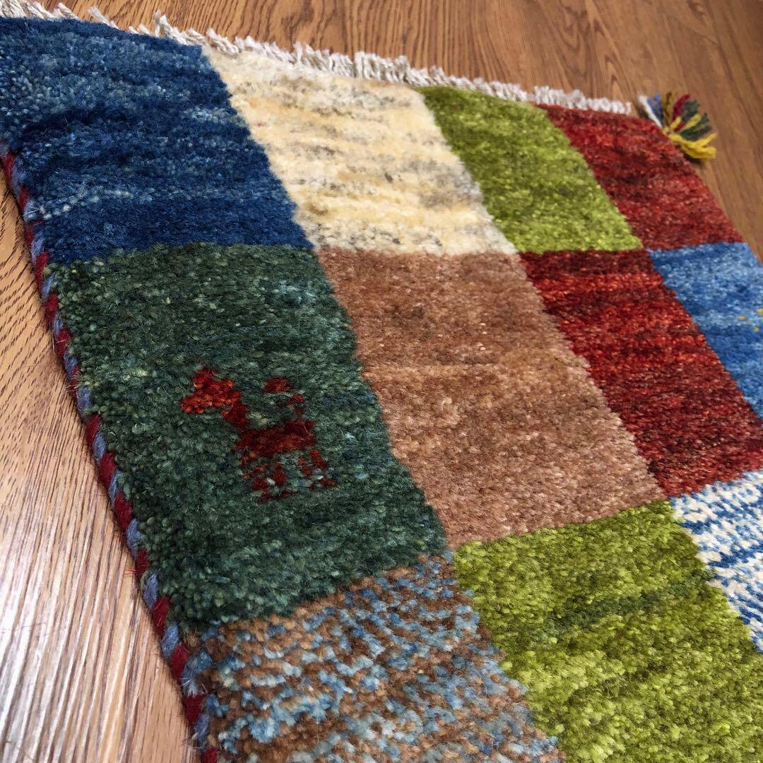 ペルシャギャッベ (ギャベ) ギャッベ 玄関マット No.2378