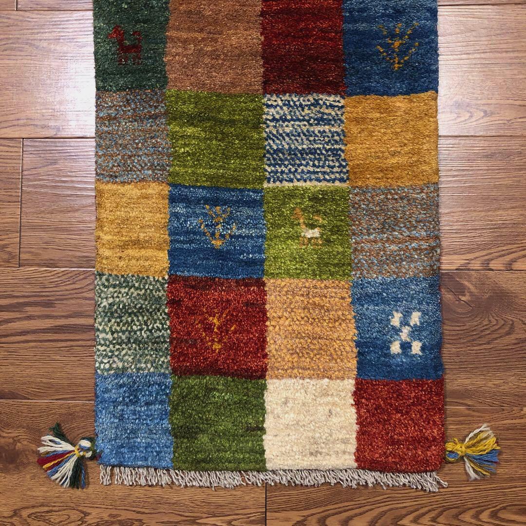 ペルシャギャッベ (ギャベ) ギャッベ 玄関マット No.2378