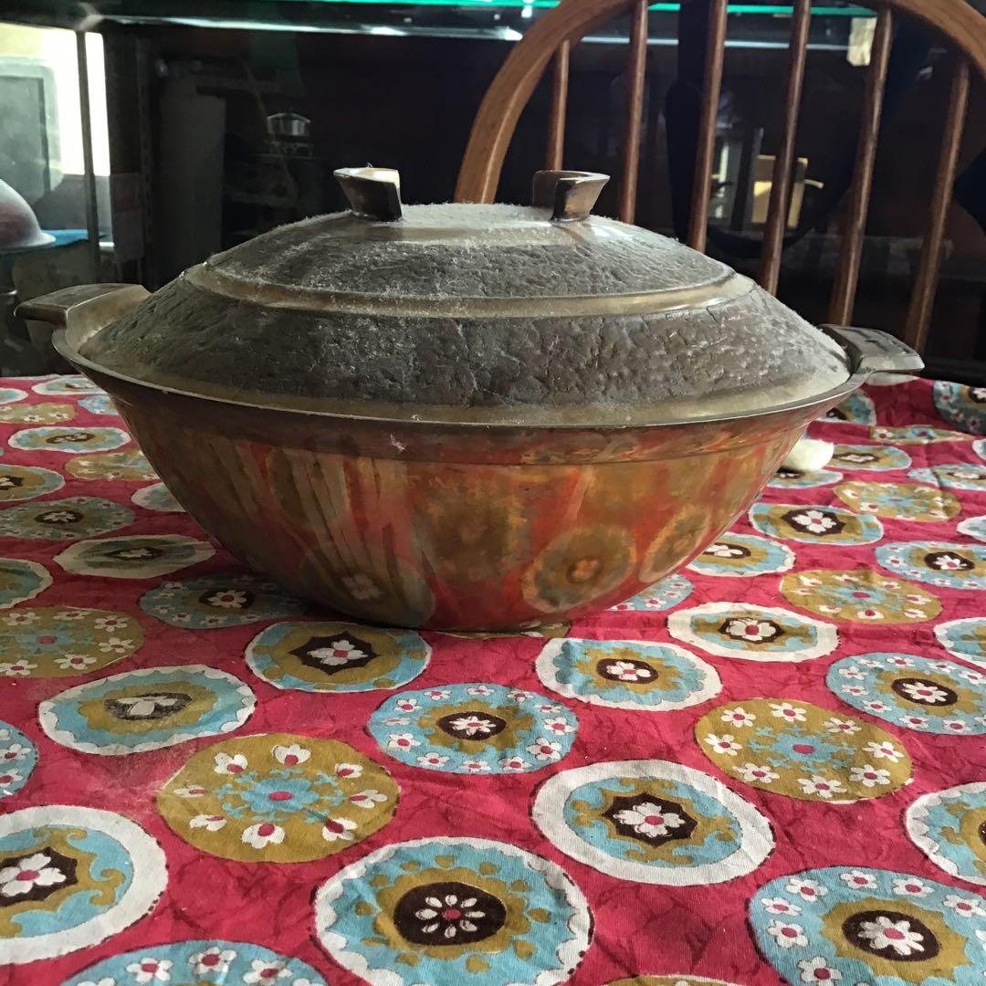 真鍮製　砲金鍋　中古